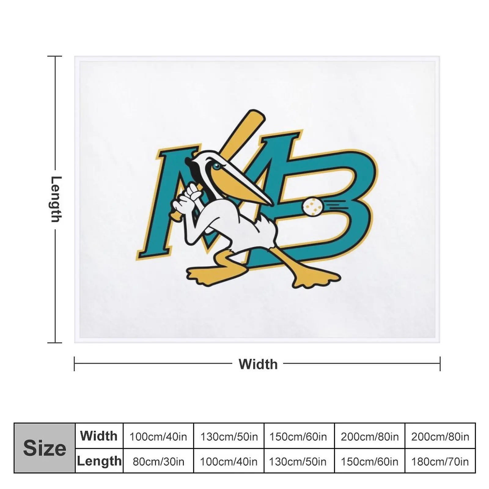 Myrtle Beach Pelicans team Throw Blanket Flannel Fabric Blankets Sofas Of Decoration Blankets