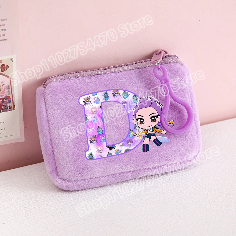Monedero cuadrado KPop Demon Hunters, billetera con estampado de dibujos animados de Rumi Mira Zoey, monedero portátil Kawaii para niñas, bolsas de almacenamiento para regalos