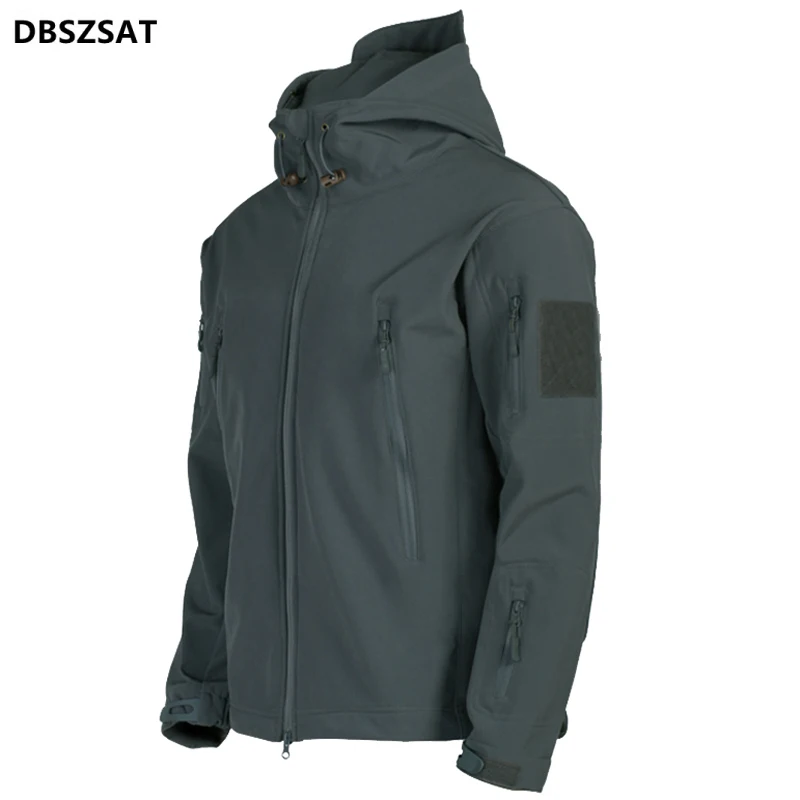 2023  Shark Skin Soft Shell Jackets Men Tactical Windproof Waterproof jacket men Army Combat Jackets Mens Hooded Bomber Coats