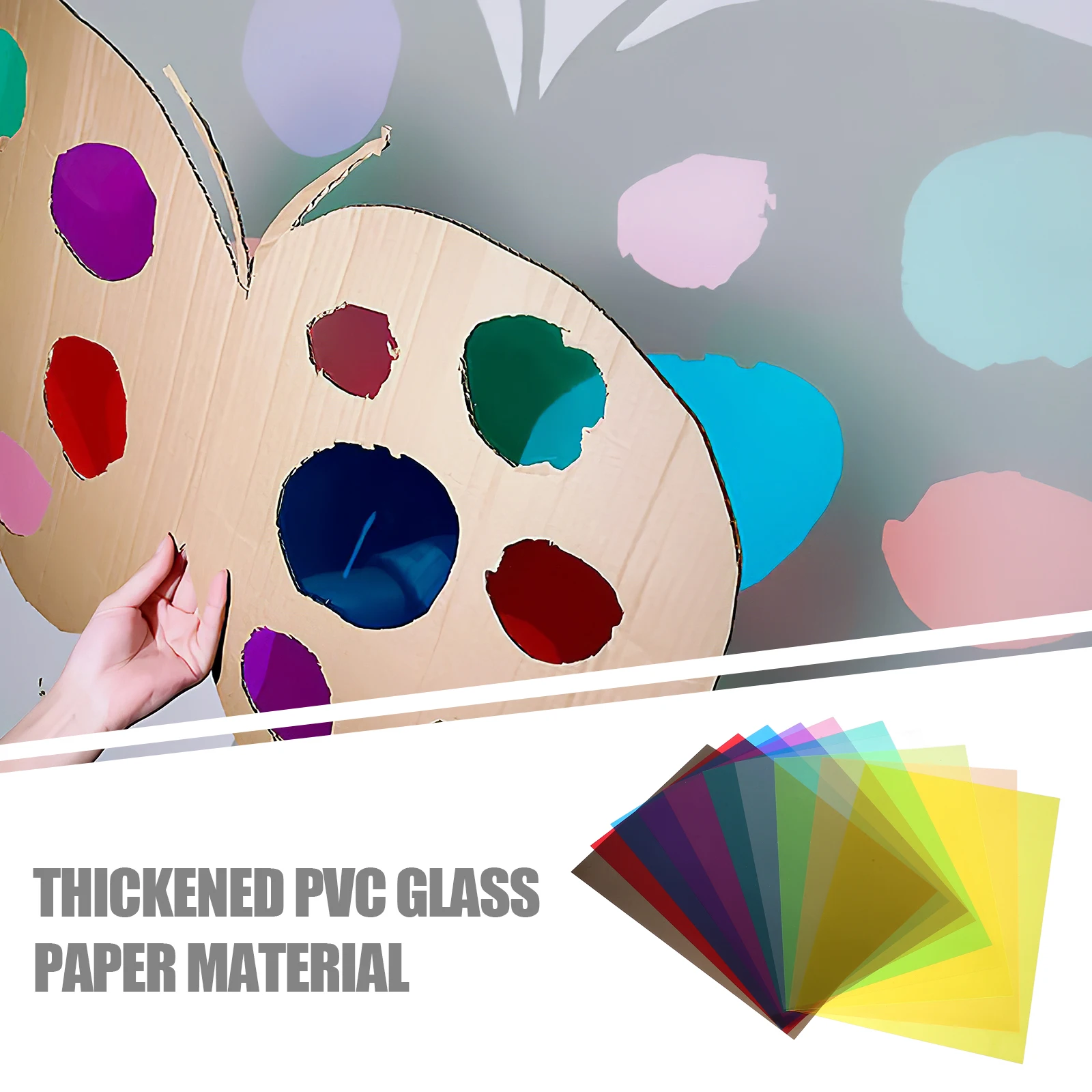 10 قطعة صفائح السيلوفان البلاستيكية الملونة A4 حجم شفاف متعدد الألوان DIY بها بنفسك الزينة المشاريع الحرفية الناشر الضوء