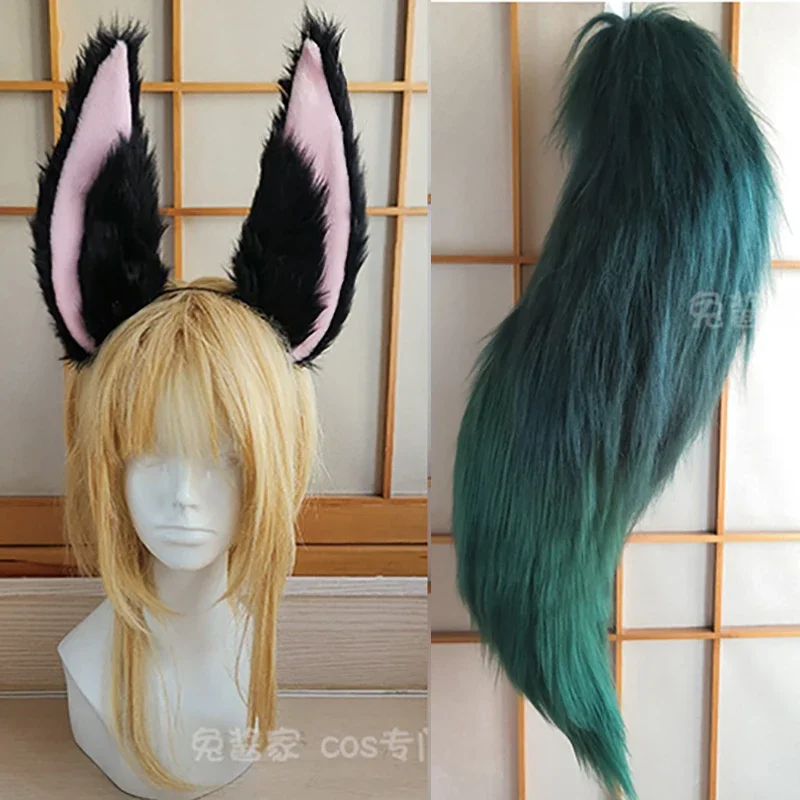 Game Genshin impact tighnari cosplay tail headwear soft plush tignari costume props for party Halloween as7153