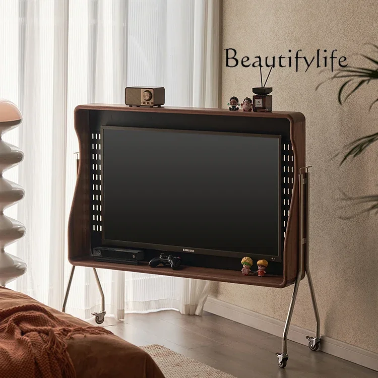 

solid wood TV cabinet bedroom home living room designer model New Chinese style North American black walnut