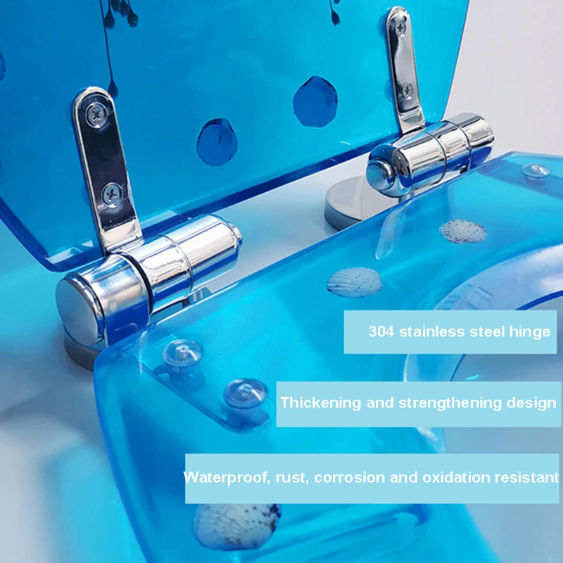 Picture 4: U V O Type Universal Resin Toilet Seat Lid Household Transparent Resin Thicken Slow-Close Toilet Seats Cover крышка для унитаза