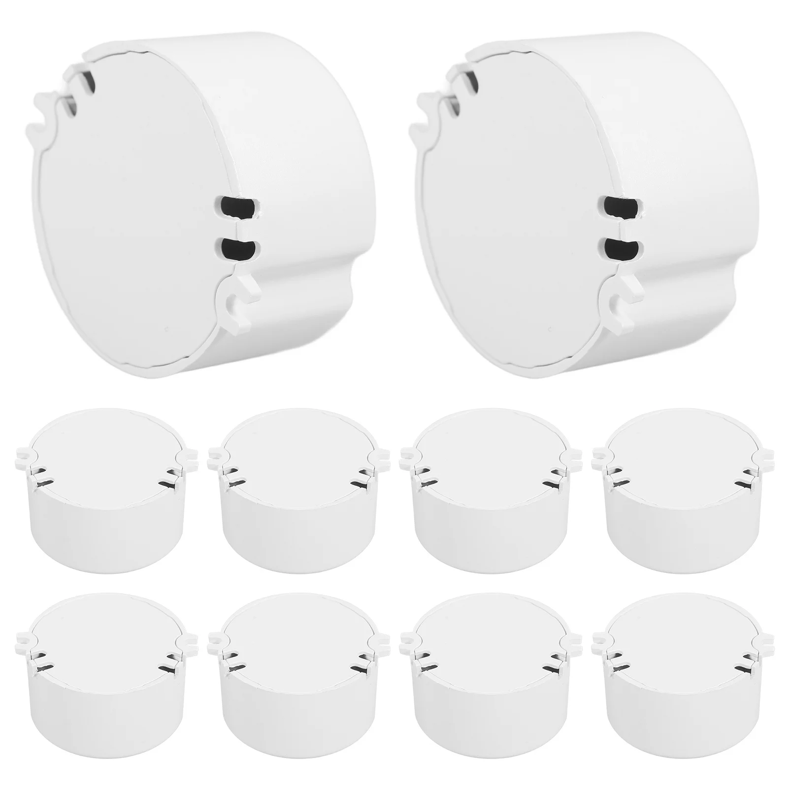 10Pcs Plastic Circular Box Miniature Round Control Case Compact Small Electrical Box Indoor Outdoor Use Small Round Plastic Case