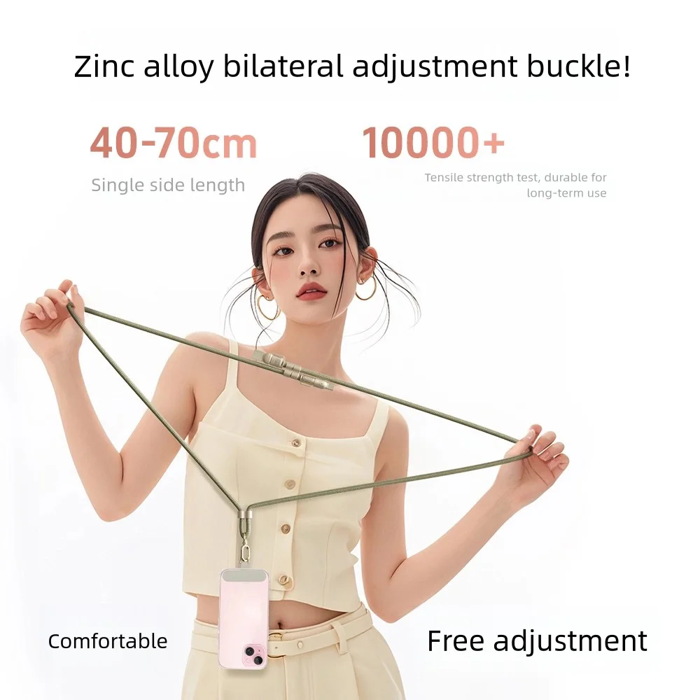 

Multi-functional phone lanyard data cable, four-in-one, stylish crossbody design, fast charging, travel-friendly