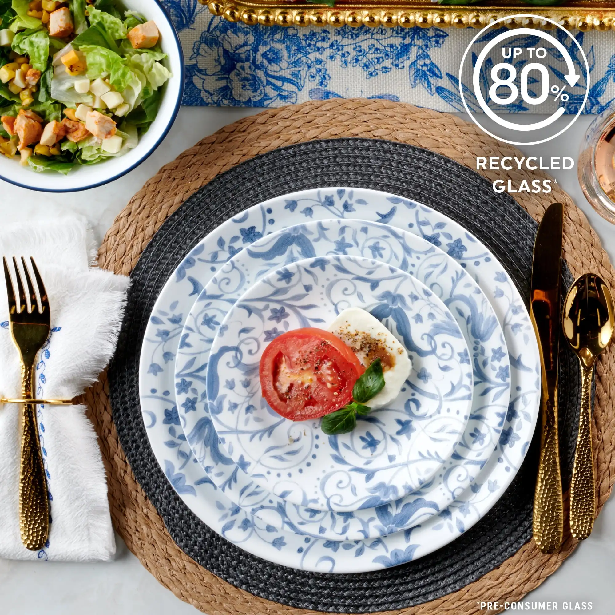 8.5" Glass Salad Plate