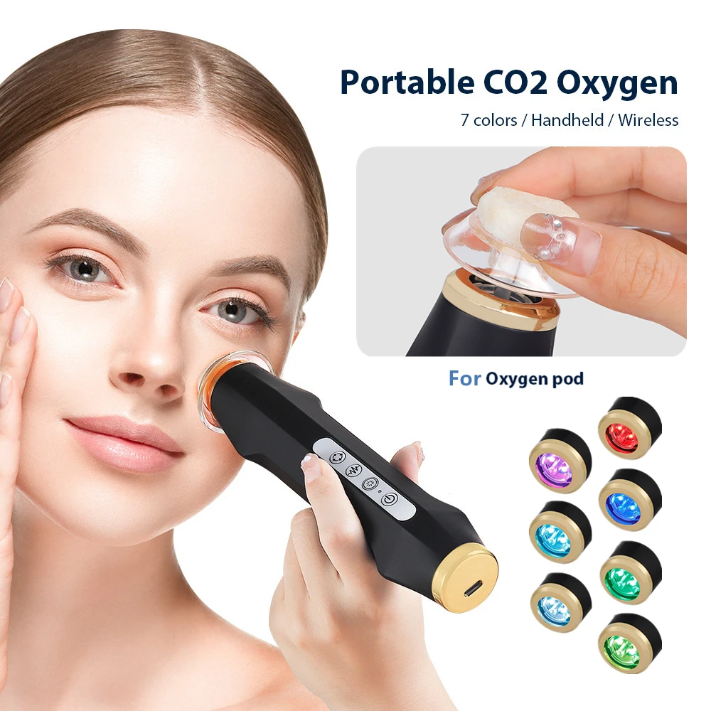 Oxygen Bubble Pen CO2 Oxygen Portable Facial Machine CO2 Gel Facial Skin Care Device Facial SPA CO2 Bubble Oxygen Beauty Machine — zdjęcie 2