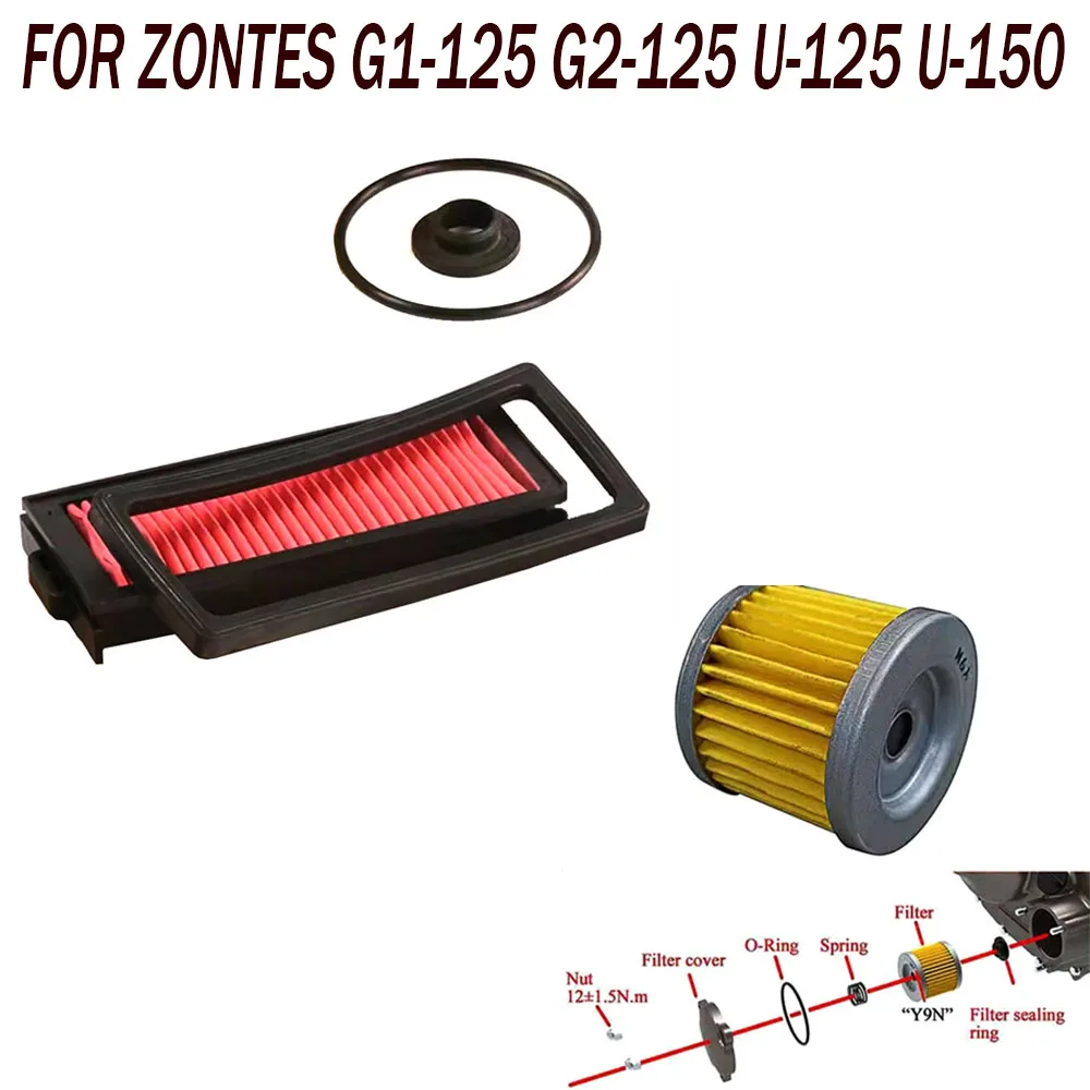 Элемент масляного фильтра двигателя мотоцикла ZONTES для G1-125 G2-125 U-125 U1-125 U-150 U1-150 U-155 U1-155 125-Z2 - часть фильтрации