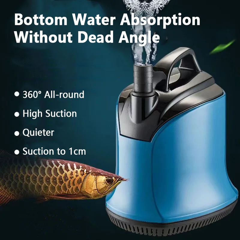 

220V Fish Pond Bottom Suction Pump Fish Feces Suction Filter Small Aquarium Silent Water Pumps Aquariums Filters Pumps Cleaner