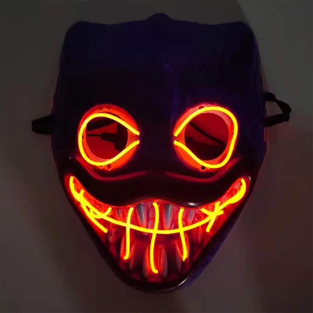 

Ужасающая кукла, светодиодная светящаяся маска, маска клоуна, Хэллоуин, Пасхальный праздничный подарок, вечерние мероприятия, маска для косплея