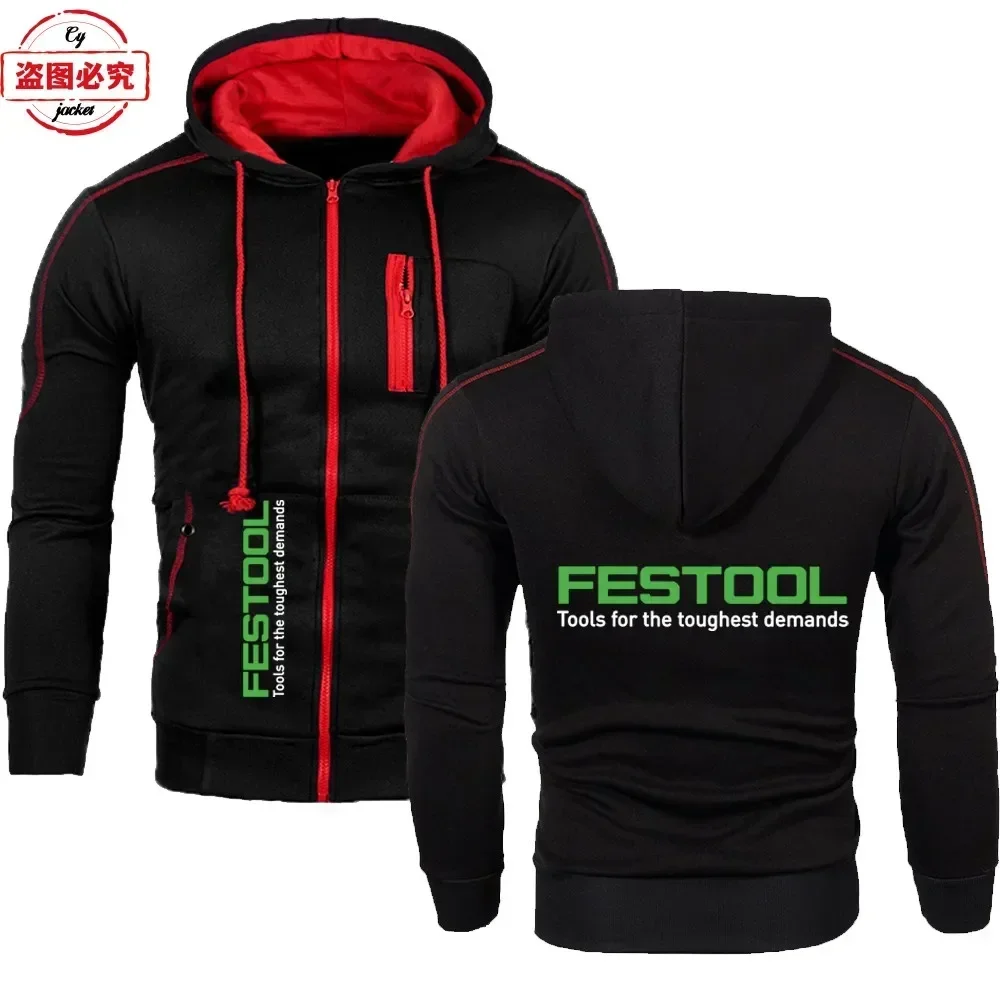 

Куртка-худи Festool с логотипом, повседневная, на молнии, мужская, весенне-осенняя, командная униформа, пуловер, европейские размеры