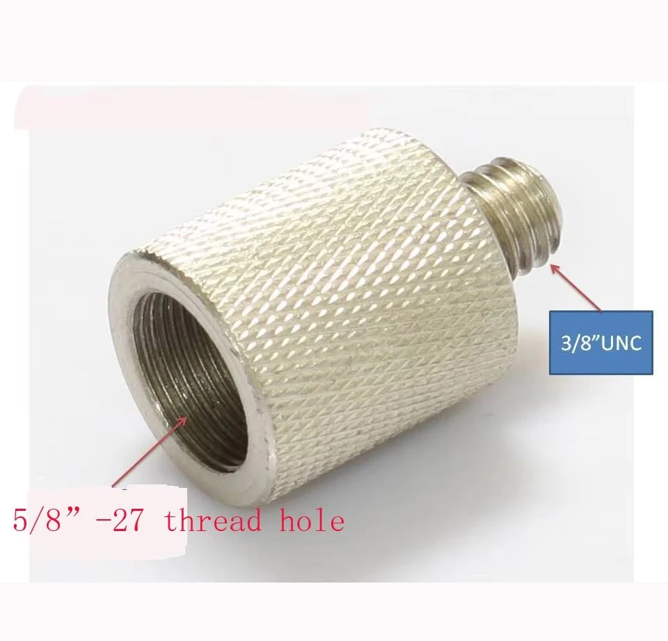 Paquete de 4 adaptadores de soporte de micrófono Hosa MHD-4 (adaptadores macho de 3/8" a 5/8") micrófono MHD4, adaptadores de 3/8-16 a 5/8-27 para micrófono