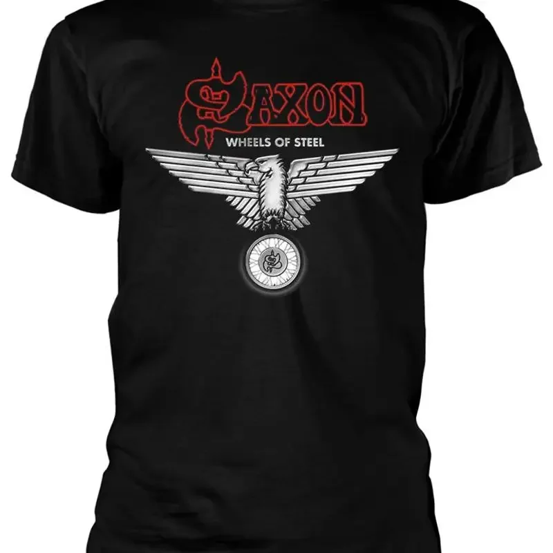 Saxon Wheels Of Steel Black T Shirt New Official