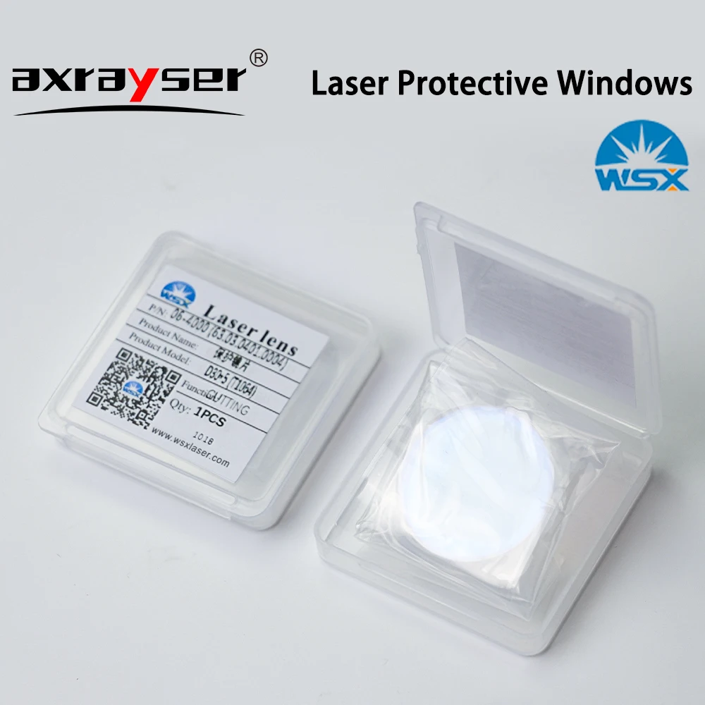 Original WSX Fiber Laser Lens 30x5 Protective Windows 4KW 1064nm JGS1 Fused Silica Optical 18x2 20x2 For Fiber Cutting Head