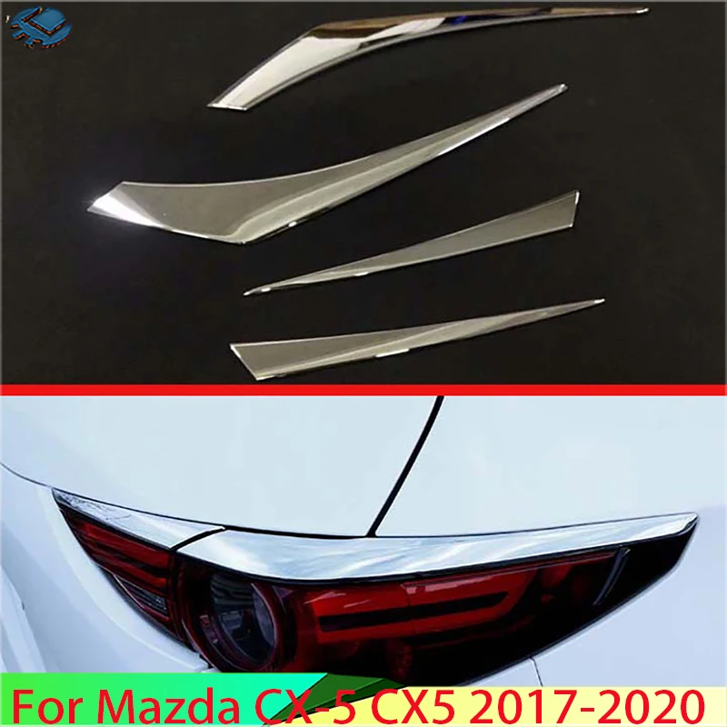 

For Mazda CX-5 CX5 2017-2020 ABS Chrome Rear Tail Light Lamp Strip Cover Trim Exterior decoration refit Accessories Styling