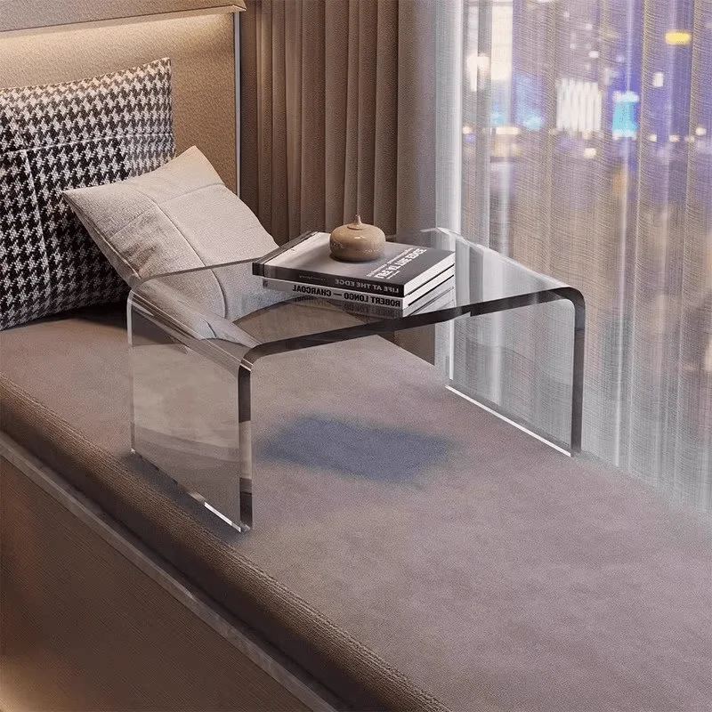 Acrylic Coffee Table Multiuse Acrylic Furniture Modern End Table Japanese Floor Table for Office