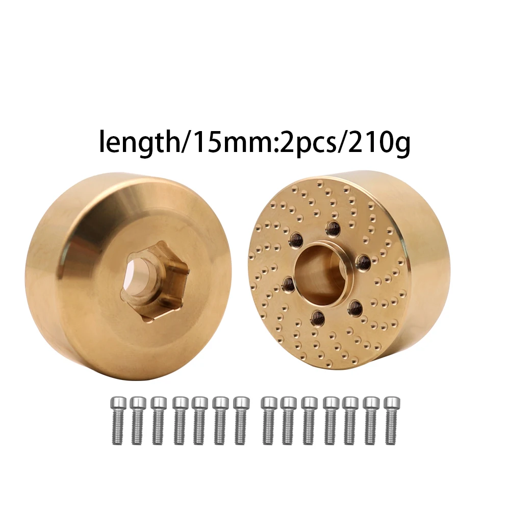 Messing-Rad-Sechskant-Nabenadapter für 1,9 2,2 Beadlock-Felge RC Crawler Car Axial SCX10 Capra TRX4 TRX6 Gewichte