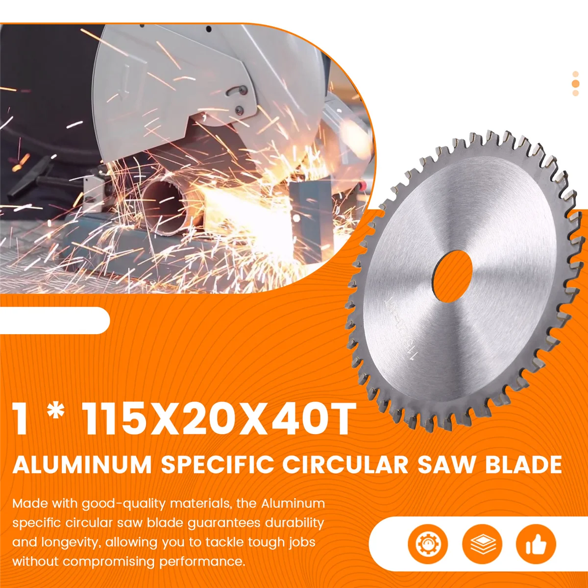 

Popular_Aluminum Specific Circular Saw Blade 115x20x40T for Cutting Aluminum