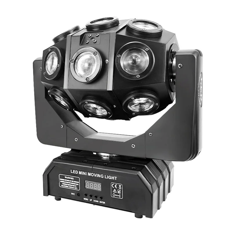 18 Pcs Rgbw 4 In 1 Voetbal Led Beam Moving Head Dj Disco Stage Laser Light DMX512 Rotatie Effect Verlichting