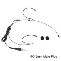 1PCS Double Earhook Headset Mic Headworn Microphone For Shure Wireless Earhook Microphone Black Audio Equipment Radio System