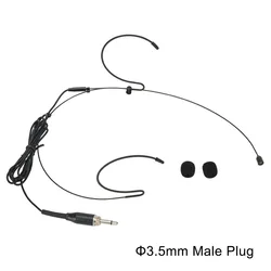 1PCS Double Earhook Headset Mic Headworn Microphone For Shure Wireless Earhook Microphone Black Audio Equipment Radio System
