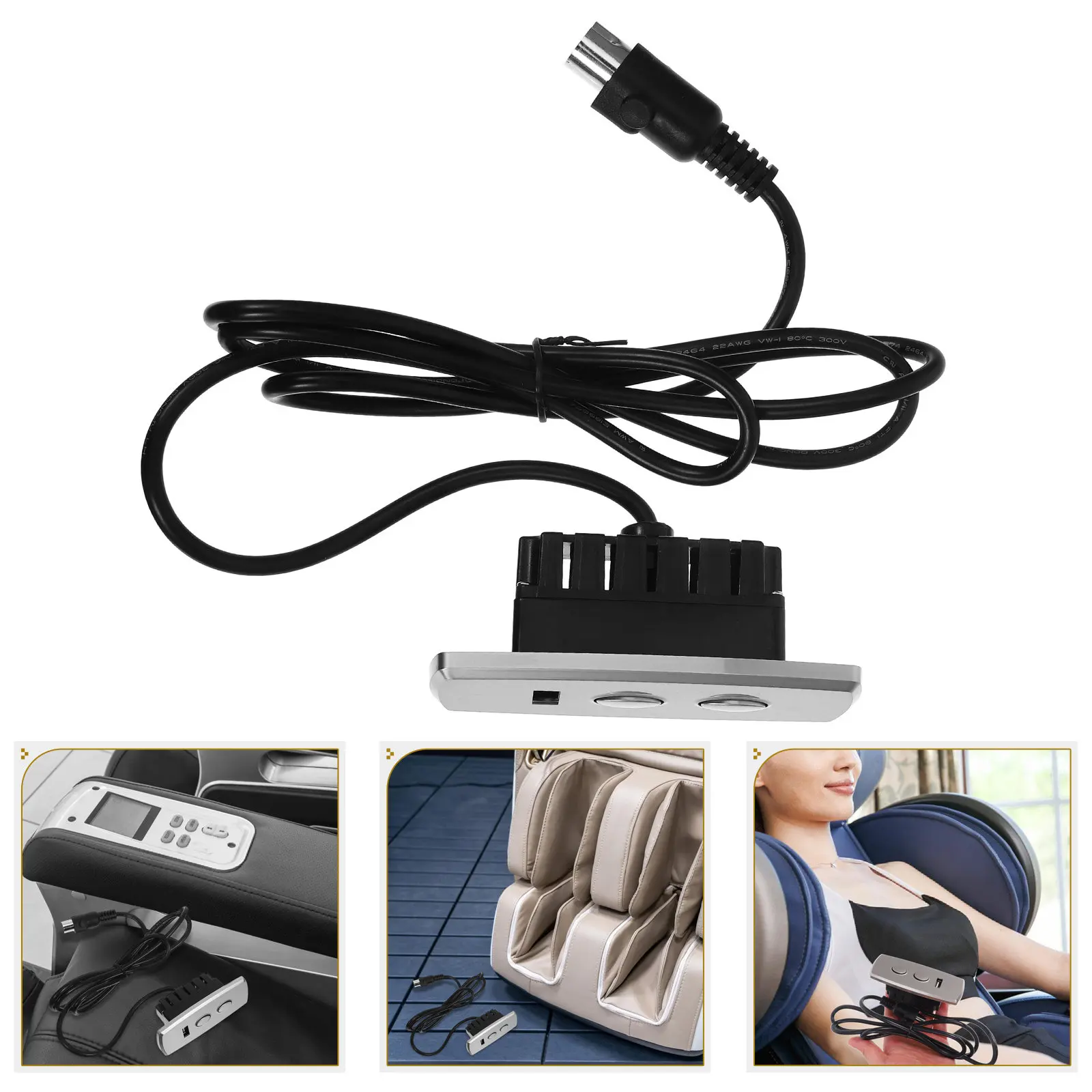 2 Button 5 Pin Power Recliner Remote Manual Controller 5V 2.4a USB Charging Port Replacement Hand Control for Electric Lift