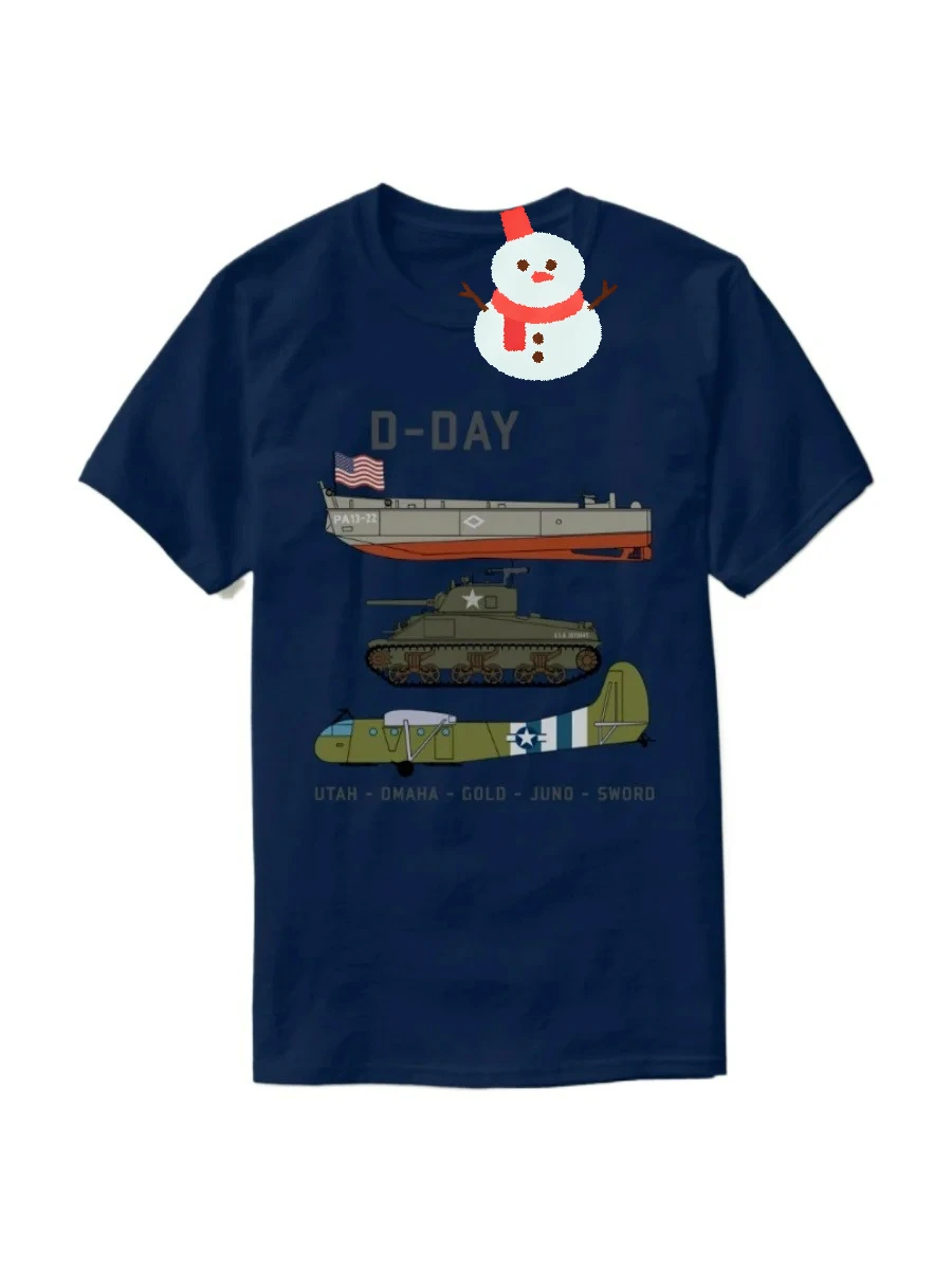 D-Day Normandy Landings Anniversary T-Shirt 100% Cotton O-Neck Summer Short Sleeve Casual Mens T-shirt Size S-3XL