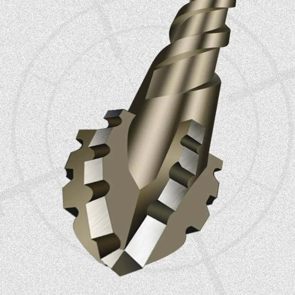Efficient Tap Drill Set Coated Drill Bits 5pcs Four-edged Serrated Drill Bits Set High Hardness Multifunction for Metal