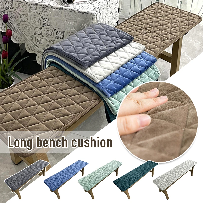 Thickened Long Bench Cushion Chair Mat Soft Seat Pat Non-Slip Canteen Courtyard Long Padded Wooden Bench Cushion Mat