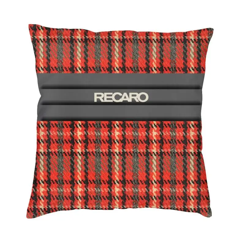 Fashion Tartan Plaid Recaros Cushion Covers Sofa Home Decor Square Throw Pillow Cover 45x45