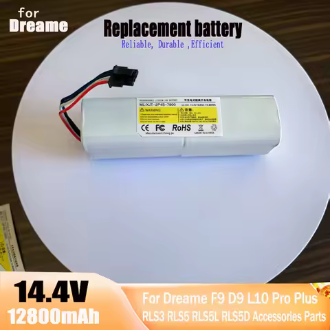 @ for Dreame F9 D9 L10 Pro Plus RLS3 RLS5 RLS5L RLS5D robot vacuum cleaner replacement with USE 2h 14.4V rechargeable battery