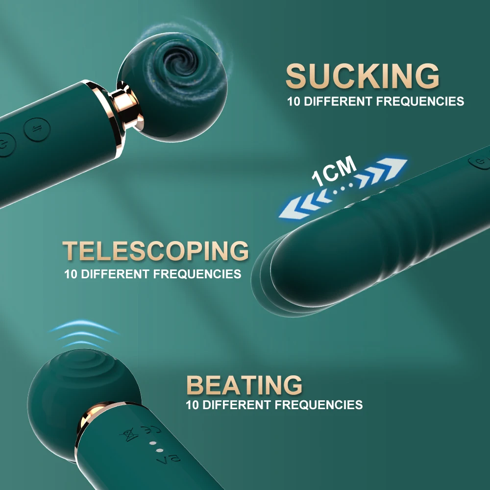 Clit Sucking Telescopic Wand Vibrator For Women Body Massager G Spot Clitoris Stimulator Nipple Masturbation Products Sex Toys view 2