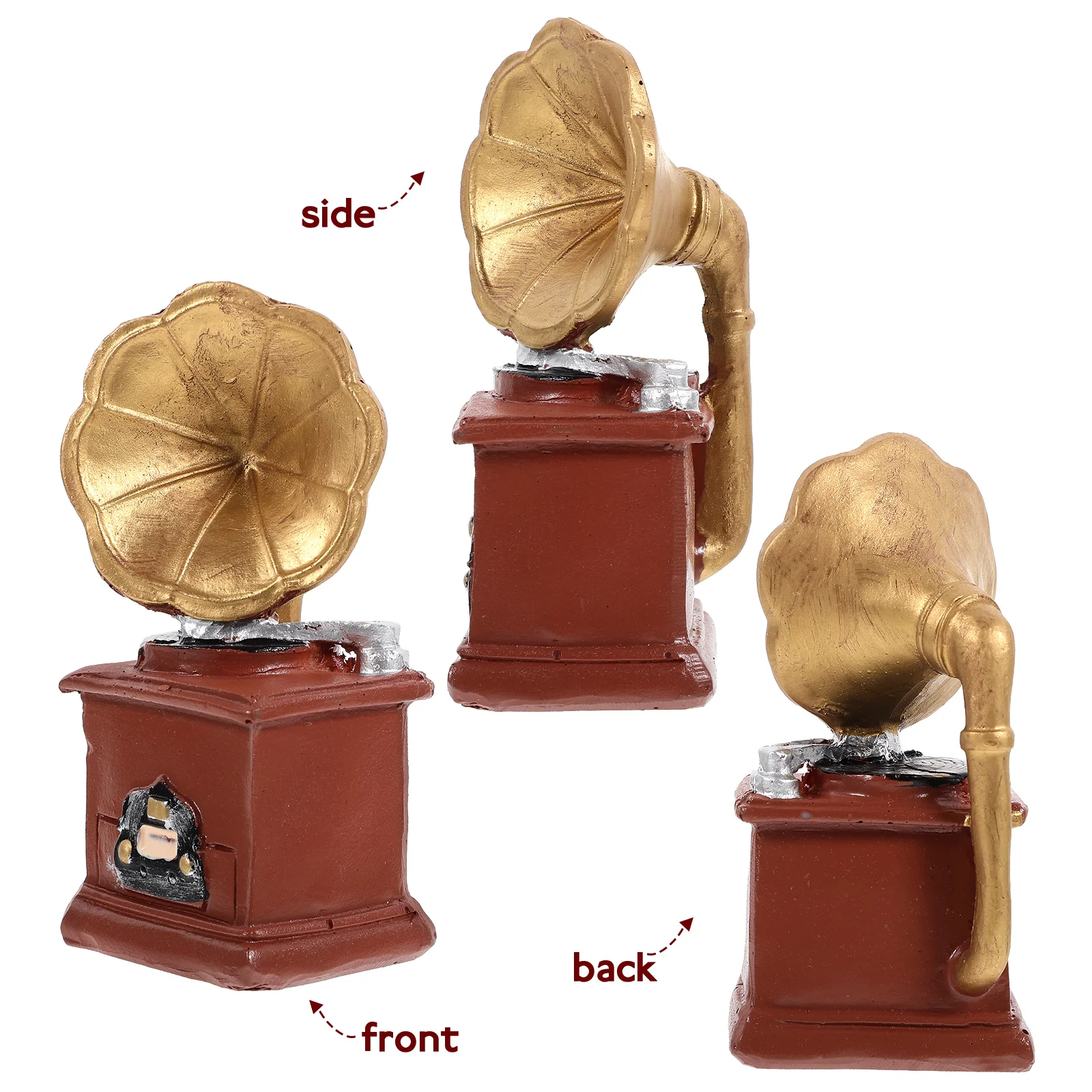 Mini Gramophone House Adornment Phonograph Dollhouse Model Small Scene Electric Appliance Decoration