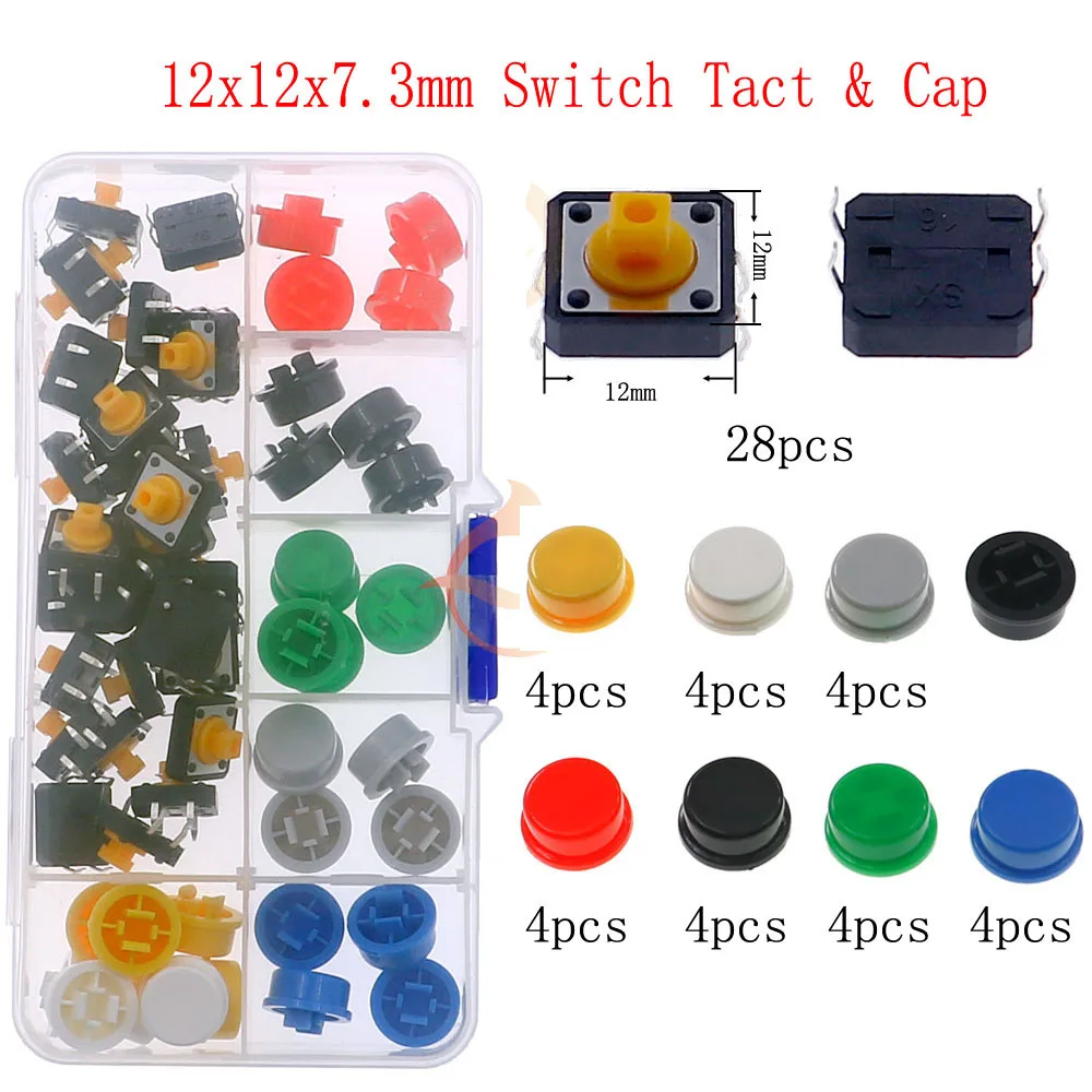 Mini Momentary Tactile Push Button Schalter Auto Fernbedienung Touch Tasten Taste EIN/AUS DIP SMD DIY Micro Schalter gemischt kit