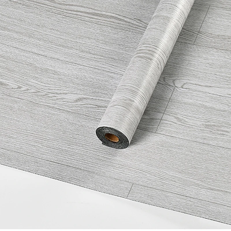 thicked wood grain Wallpaper decorative removable waterproof wall and floor sticker home decoration for living room bedroom