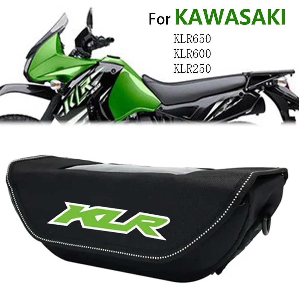 

For KAWASAKI KLR650 KLR600 KLR250 Motorcycle Waterproof And Dustproof Handlebar Storage Bag motorcycle handlebar travel bag