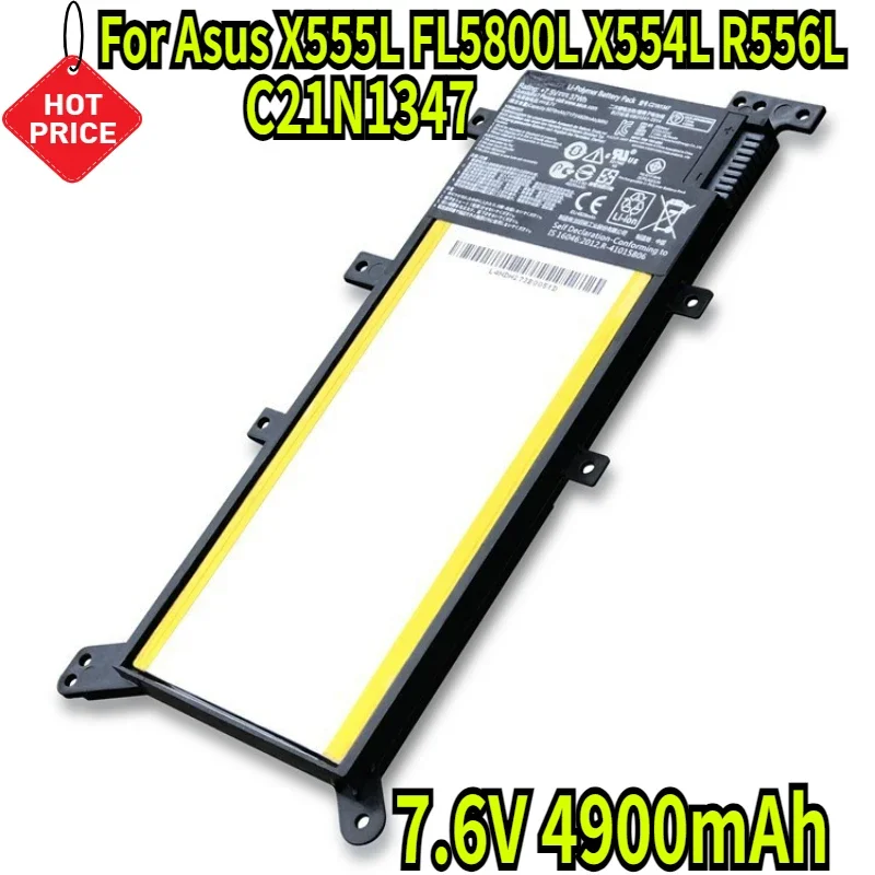 

7,6 В 4900 мАч Новый аккумулятор для ноутбука Asus C21N1347 X555L FL5800L X554L R556L F554L