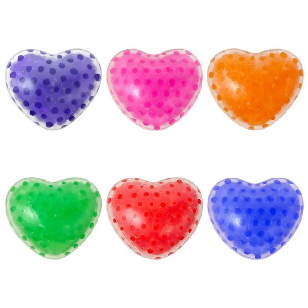 Fidget Toy 24pcs Love Heart Tpr Stress Squeeze Balls Sensory Fidget Toy for Kids Adults Valentine's Day Gift