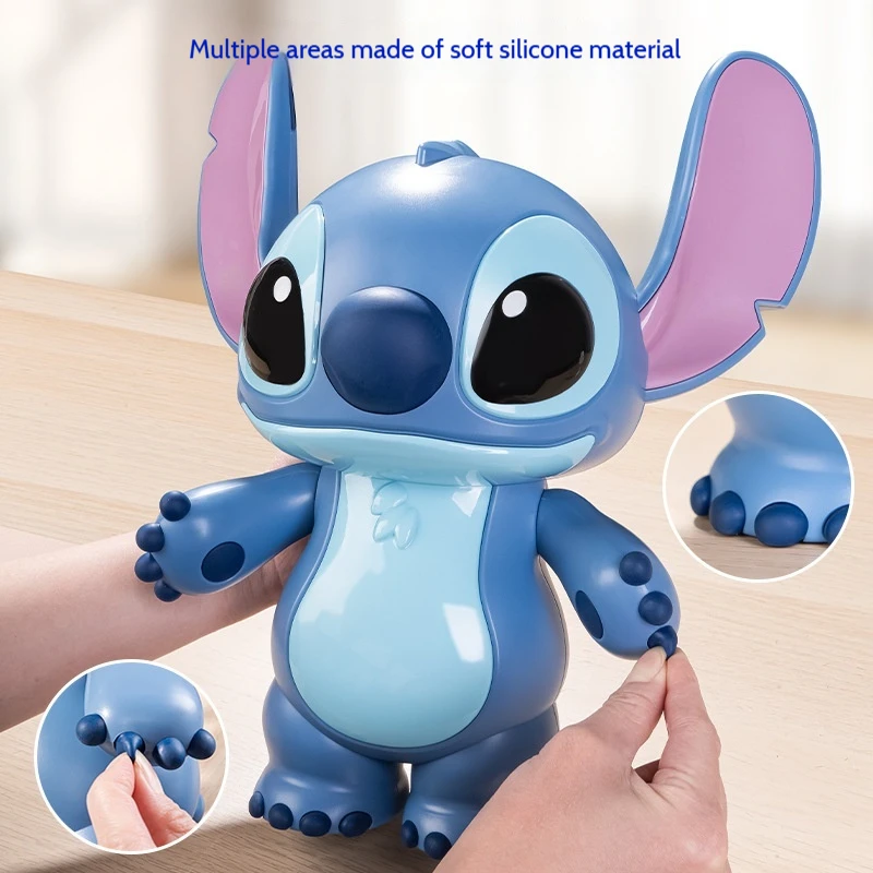 Hucha de punto auténtica, adorno grande, tarro de ahorro periférico de Stitch de Disney, juguetes para niños, regalos para niños masculinos y femeninos