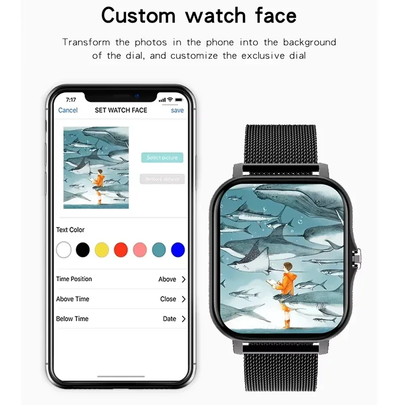 2025 ใหม่สมาร์ทนาฬิกาผู้ชายผู้หญิงบลูทูธรับสายFull Touch Screen SmartwatchฟิตเนสออกซิเจนในเลือดนาฬิกาสําหรับAndroid