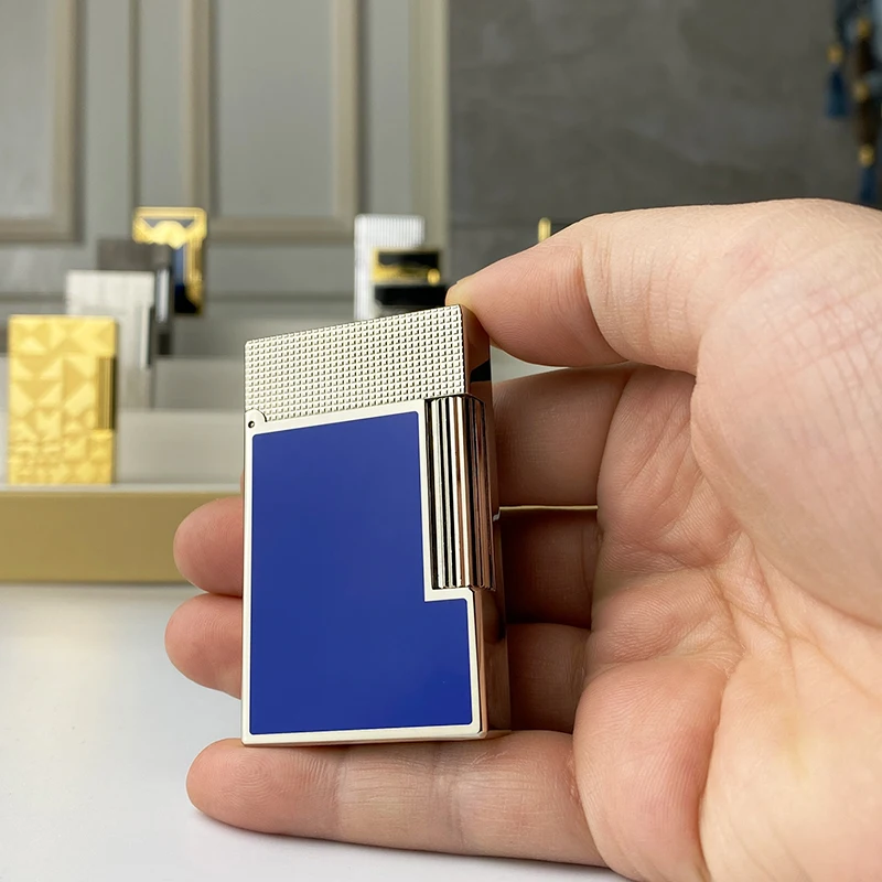 

New commemorative edition single and double flame luxury lighter Ping Sound natural paint cigarette smoking butane lighter 18133