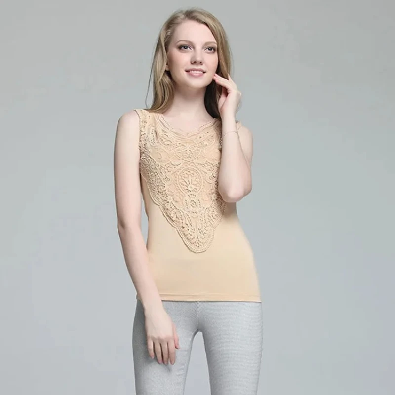 New  Women shirt Casual Sexy Lace Tops Slim Vest Bottoming
