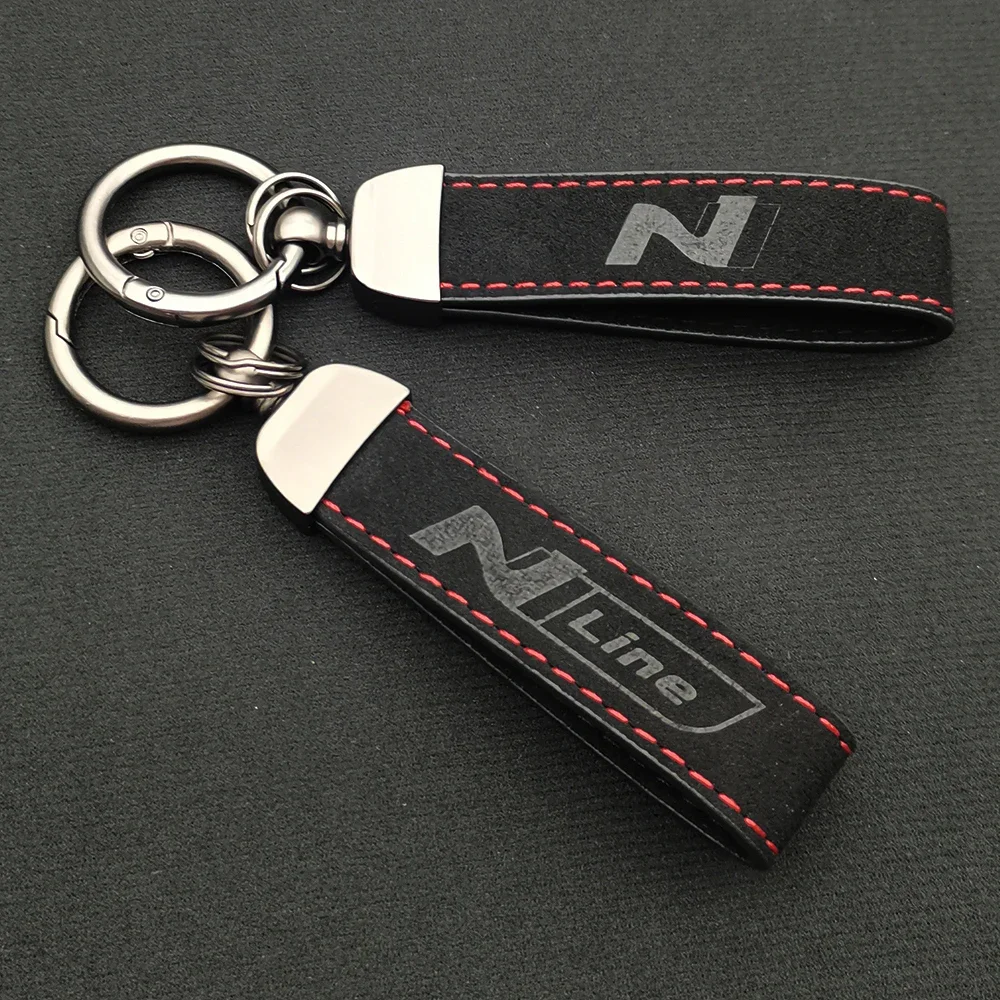 N Line Logo Letter Car Keychain for Hyundai Tucson Elantra Kona i30 i20 i10 nx4 Nline Keychain Accessories
