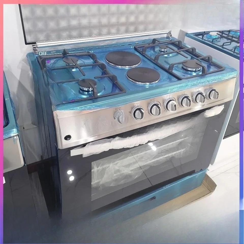 CF-12  Electric Burner Gas Stove Oven Combo Upright 900 Wide Household Gas Electric Oven