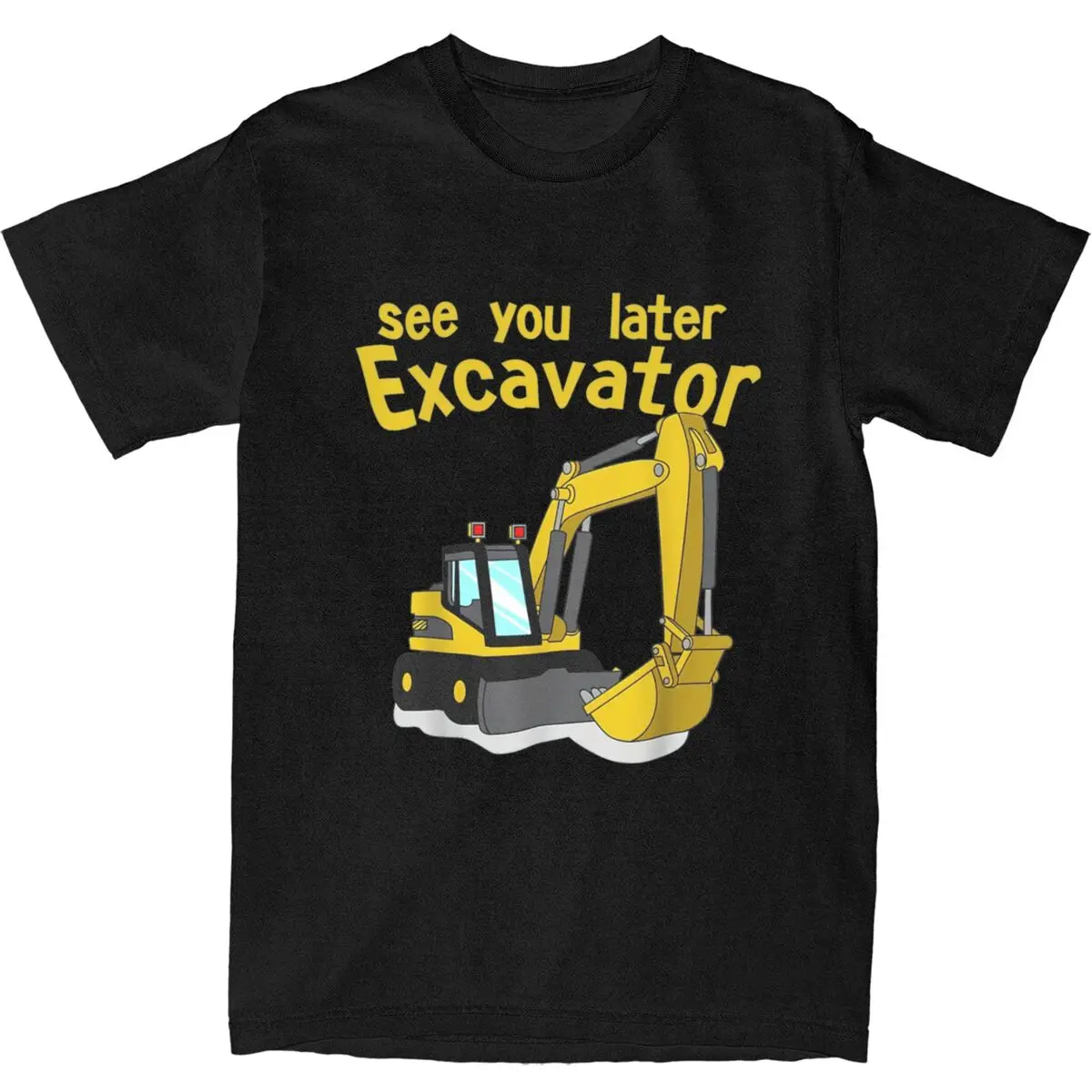 Haikyuu T Shirt See You Later Excavator 100% Cotton T Shirts Fashion Tshirt for Men Summer Y2K Fun Casual Short Sleeve Tees