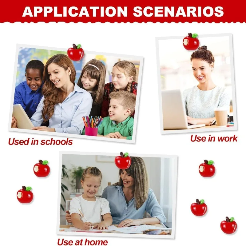 10 pz/set Cibo Mela Puntine per Bacheca Realistiche Frutta Puntine da Polso per Feltro Foto Parete Carino Pin Decorativo per Ufficio