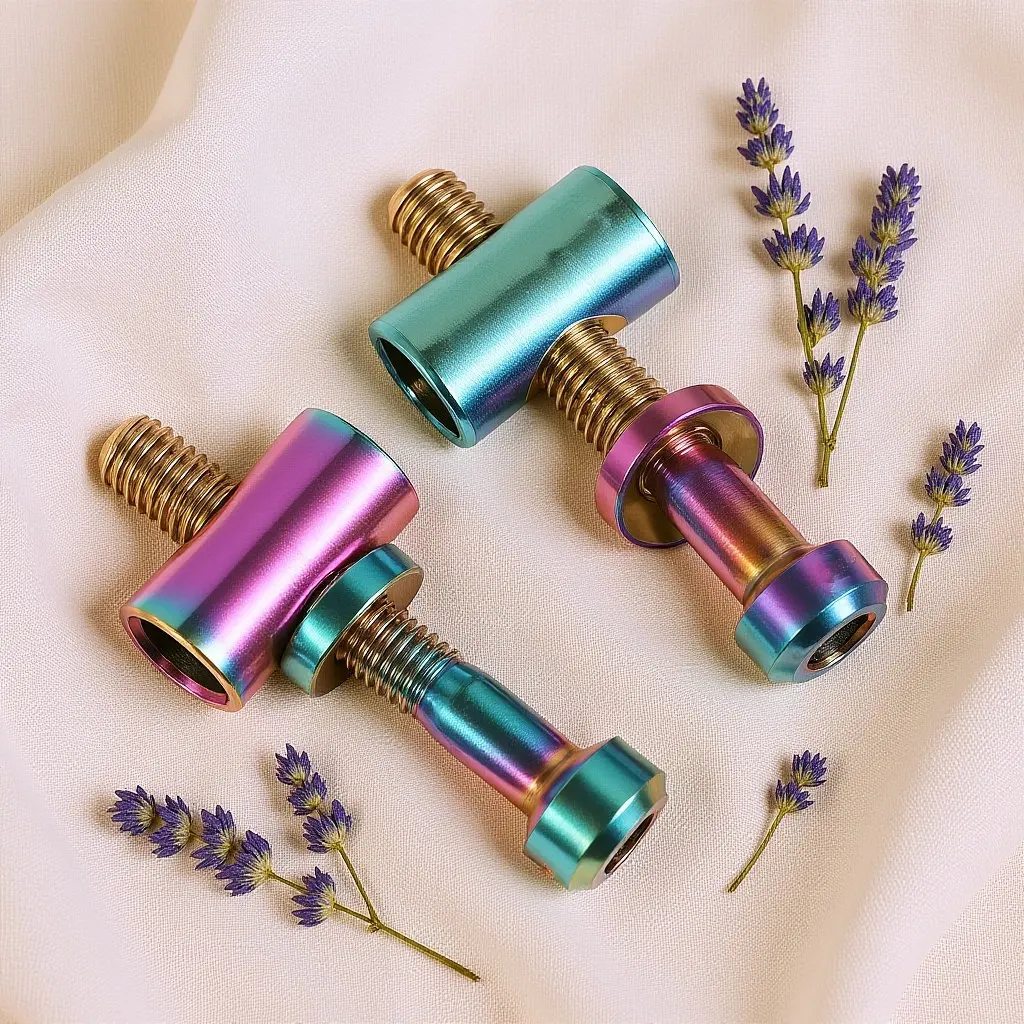

2Pcs Bike Seatpost Screws Titanium Alloy Seat Tube Bolts Corrosion Resistant Cnc Precision Fixed Bolts Metal Bike Accessories