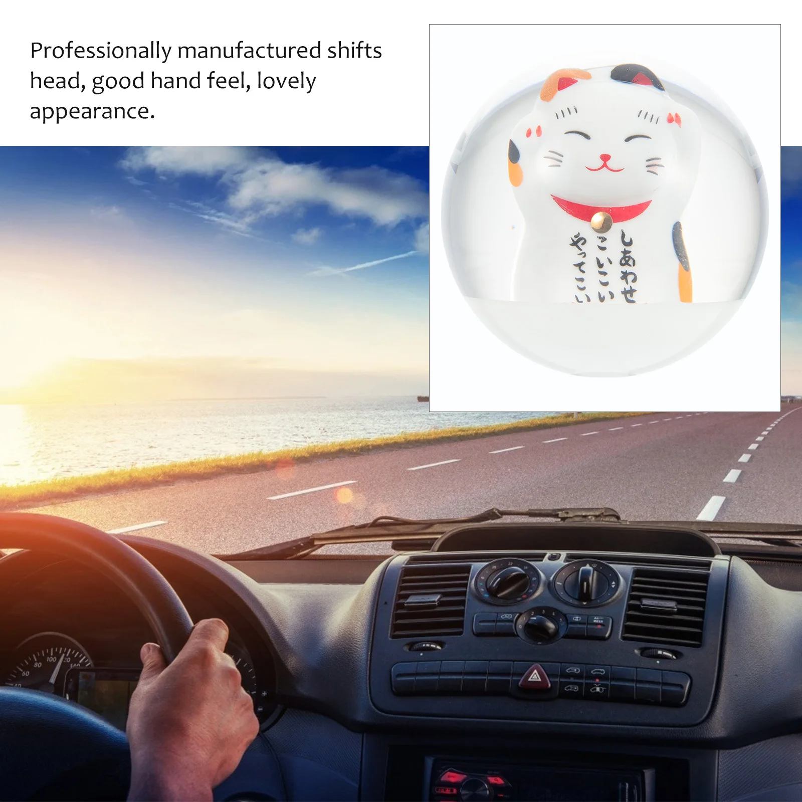 

3pcs Cute Cat Design Durable Car Shifts Knob Smooth Gear Shifting Auto Shifter Knob Easy Installation Lovely Vehicle Interior