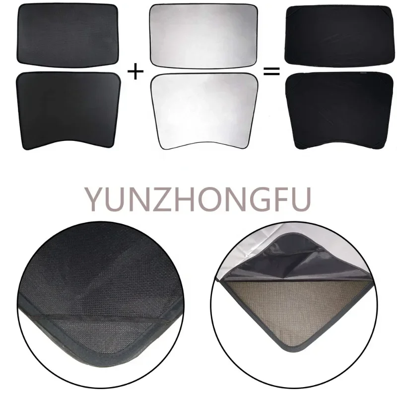 Glass Roof Sunshade for 2021 Tesla Model 3 Overhead Roof Sun Shade for Refresh Tesla Model 3 Car Accessories 4PCS/Set