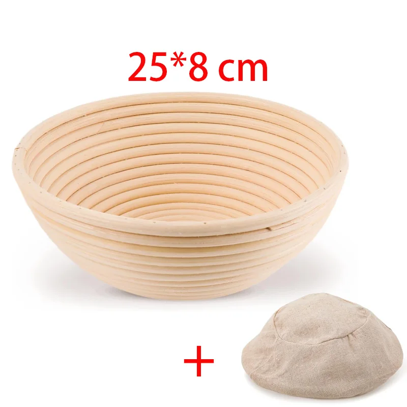 Brotkorb aus natürlichem Rattan, handgefertigt, Rattan-Weiden-Backnapf, Teiggärung, Sauerteig, Banneton-Brotkorb